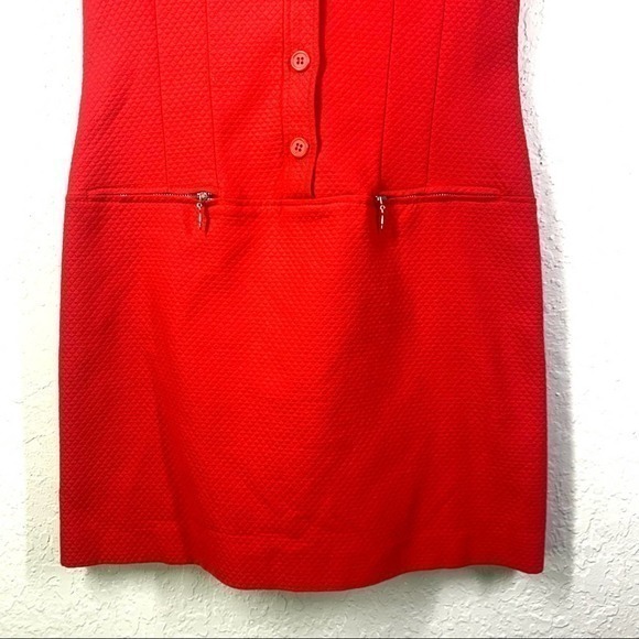 POSITIVE ATTITUDE Vintage Red Quilted Mini Shirt Dress - Petite‎ - Picture 4 of 10